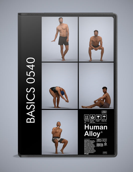 photogrammetry 3D people pool collection, 5 realistic human models archviz FBX