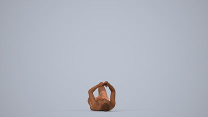 scanned 3D man pool, photogrammetry people for Enscape and V-Ray, top-down view render