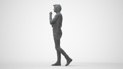 realistic 3D human man casual standing, archviz people FBX OBJ for Blender, square thumbnail