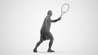 photogrammetry 3D man sport, realistic human model archviz FBX, wireframe front view
