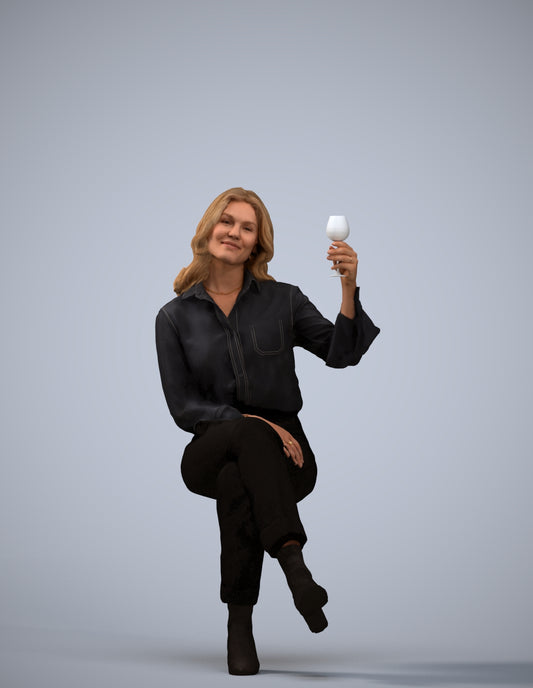 realistic 3D people woman casual formalaffairs, render-ready for V-Ray and Corona, FBX OBJ