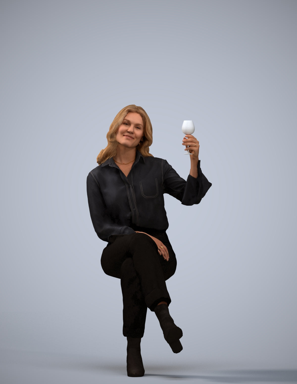 realistic 3D people woman casual formalaffairs, render-ready for V-Ray and Corona, FBX OBJ