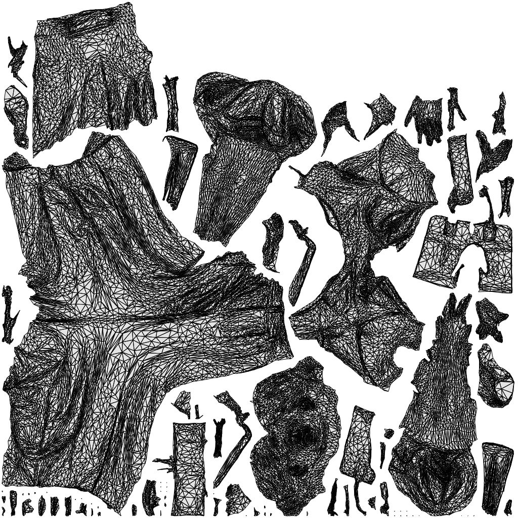 3D scanned woman walking business, photorealistic archviz people for Enscape and SketchUp, wireframe top-down view