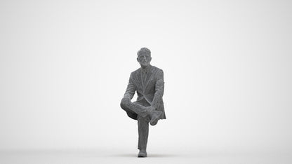 3D scanned man business, photorealistic archviz people for Enscape and SketchUp, three-quarter front view render