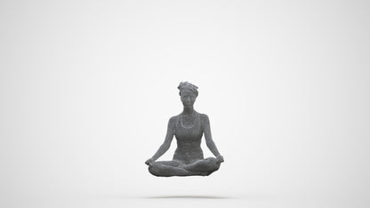 3D human model woman sport, photogrammetry scanned person for archviz, three-quarter front view render