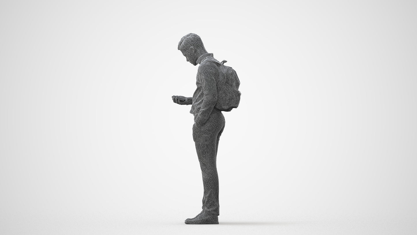 3D people model boy kids, scanned human for 3ds Max rendering, square thumbnail
