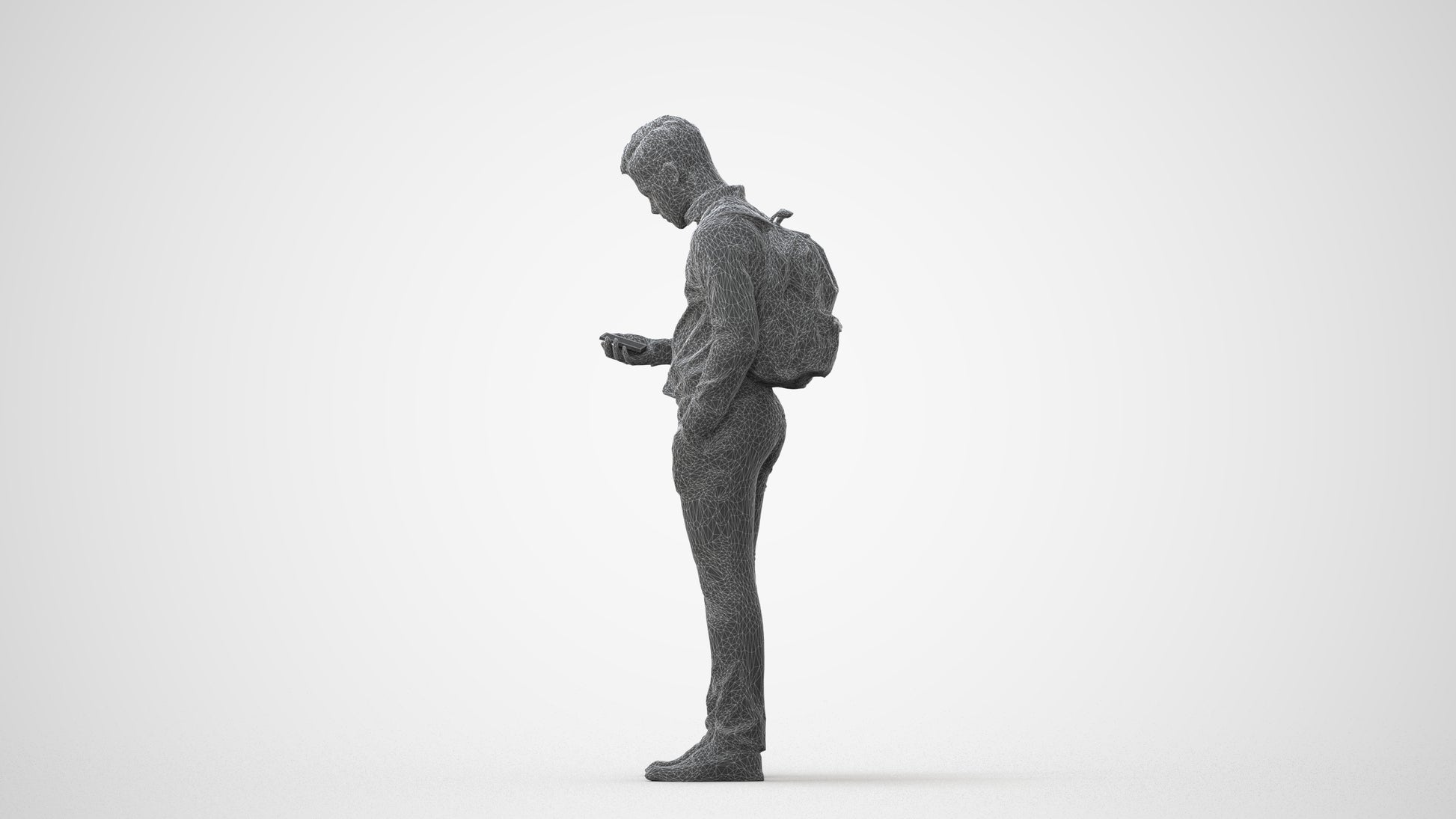 3D people model boy kids, scanned human for 3ds Max rendering, square thumbnail