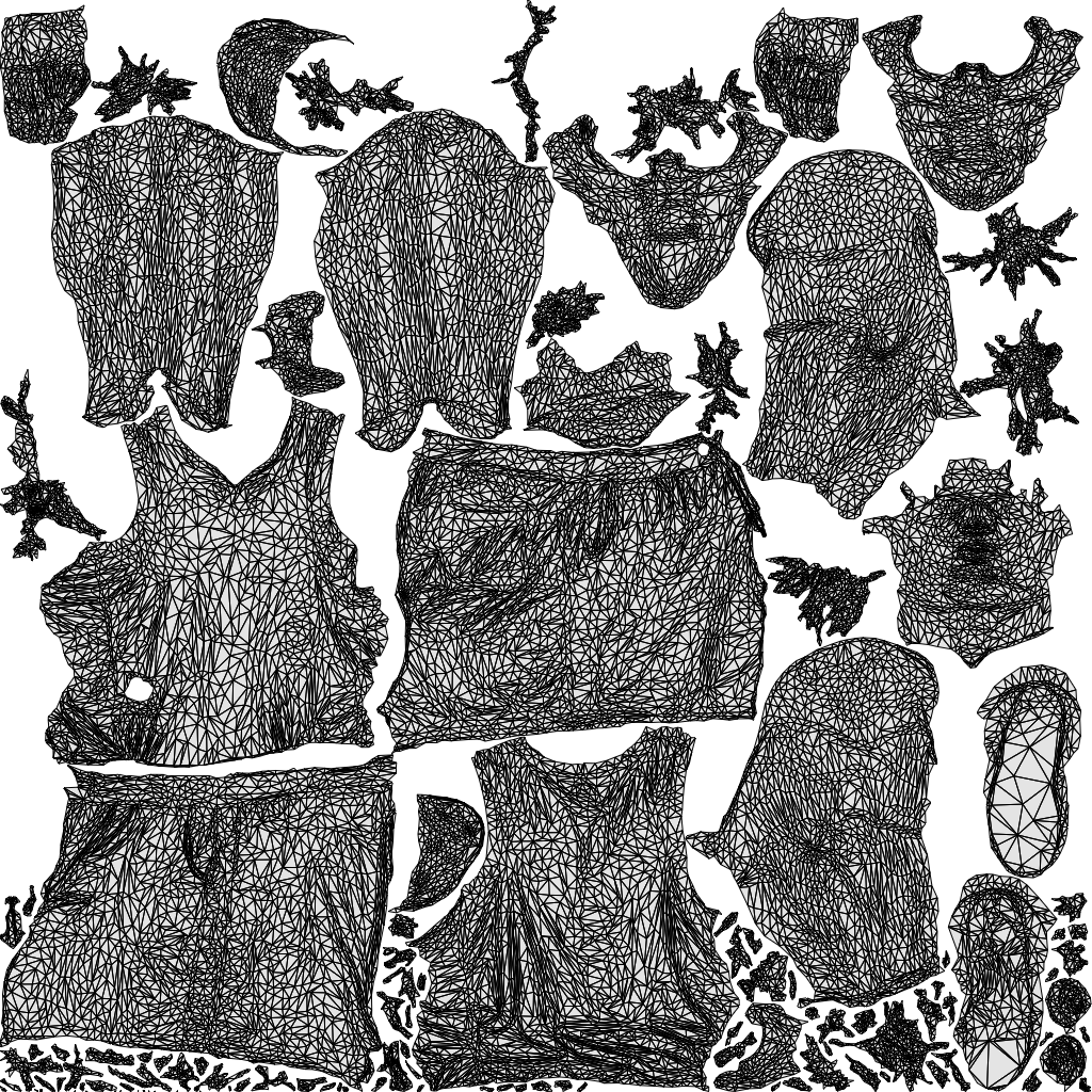 3D people model man sport, scanned human for 3ds Max rendering, wireframe top-down view