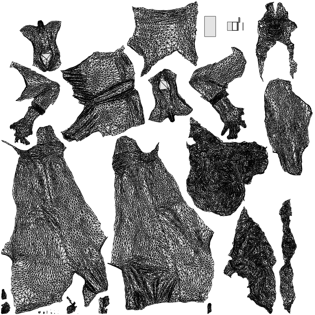 3D people model woman casual walking, scanned human for 3ds Max rendering, wireframe top-down view
