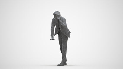 realistic 3D man business, scanned archviz people for Blender and 3ds Max, three-quarter front view render
