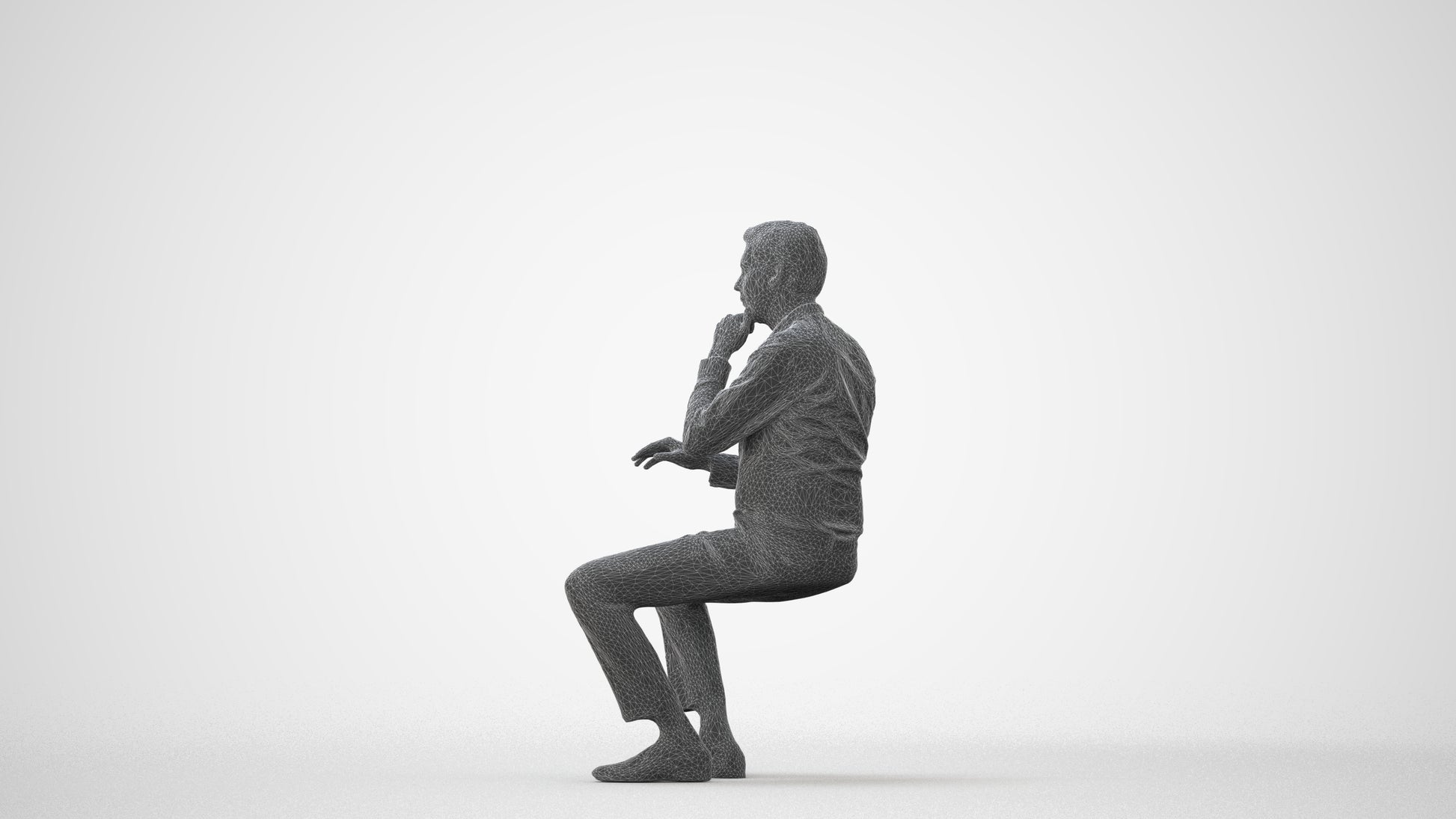 photogrammetry 3D man business, realistic human model archviz FBX, square thumbnail