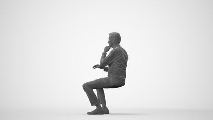 photogrammetry 3D man business, realistic human model archviz FBX, square thumbnail