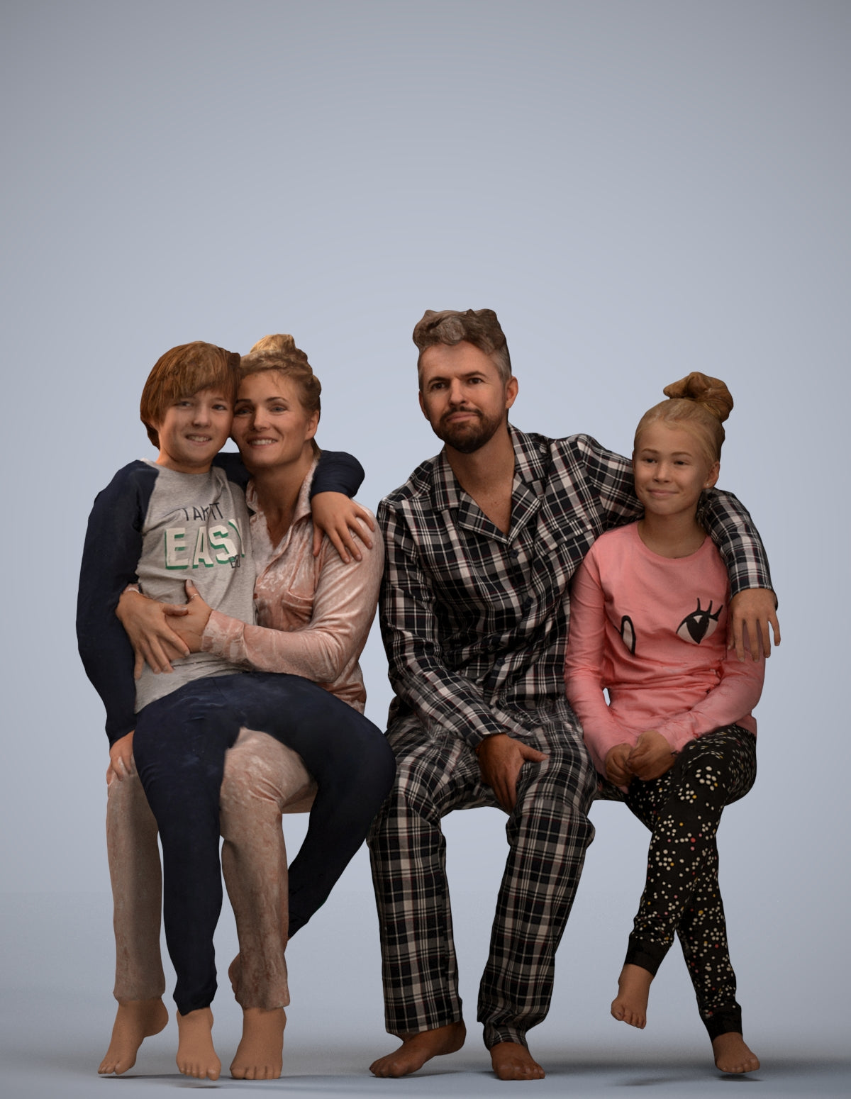 photogrammetry 3D girl casual kids, realistic human model archviz FBX