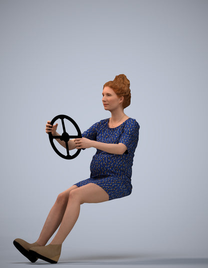 3D scanned boy driving casual, photorealistic archviz people for Enscape and SketchUp