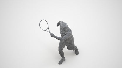 photogrammetry 3D man sport, realistic human model archviz FBX, wireframe three-quarter view