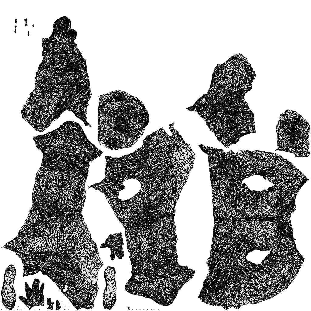 realistic 3D man business sitting, scanned archviz people for Blender and 3ds Max, wireframe top-down view
