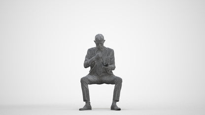 realistic 3D human man business, archviz people FBX OBJ for Blender, three-quarter front view render