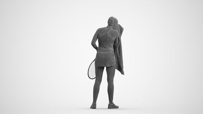 3D human model girl sport, photogrammetry scanned person for archviz, wireframe front view