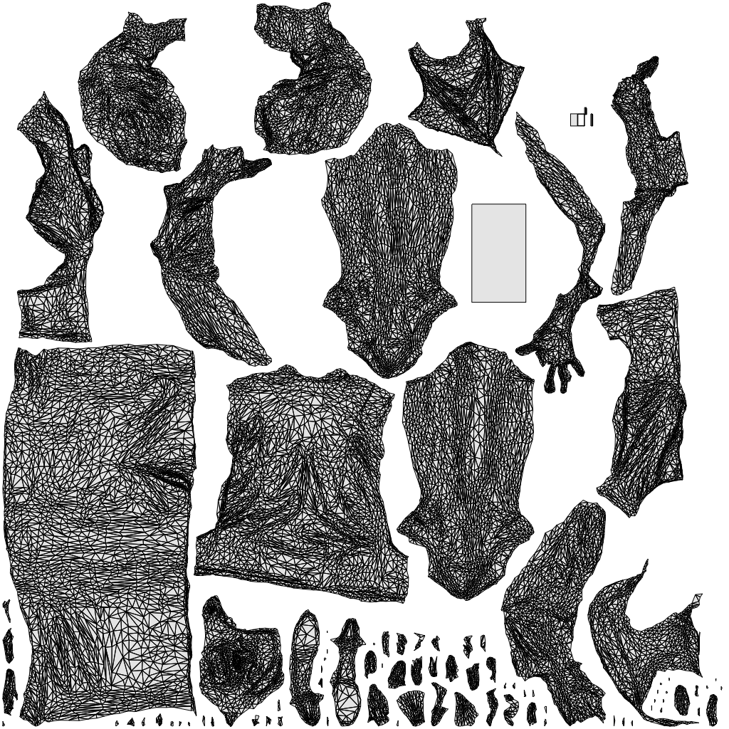 3D scanned woman standing business, photorealistic archviz people for Enscape and SketchUp, wireframe top-down view