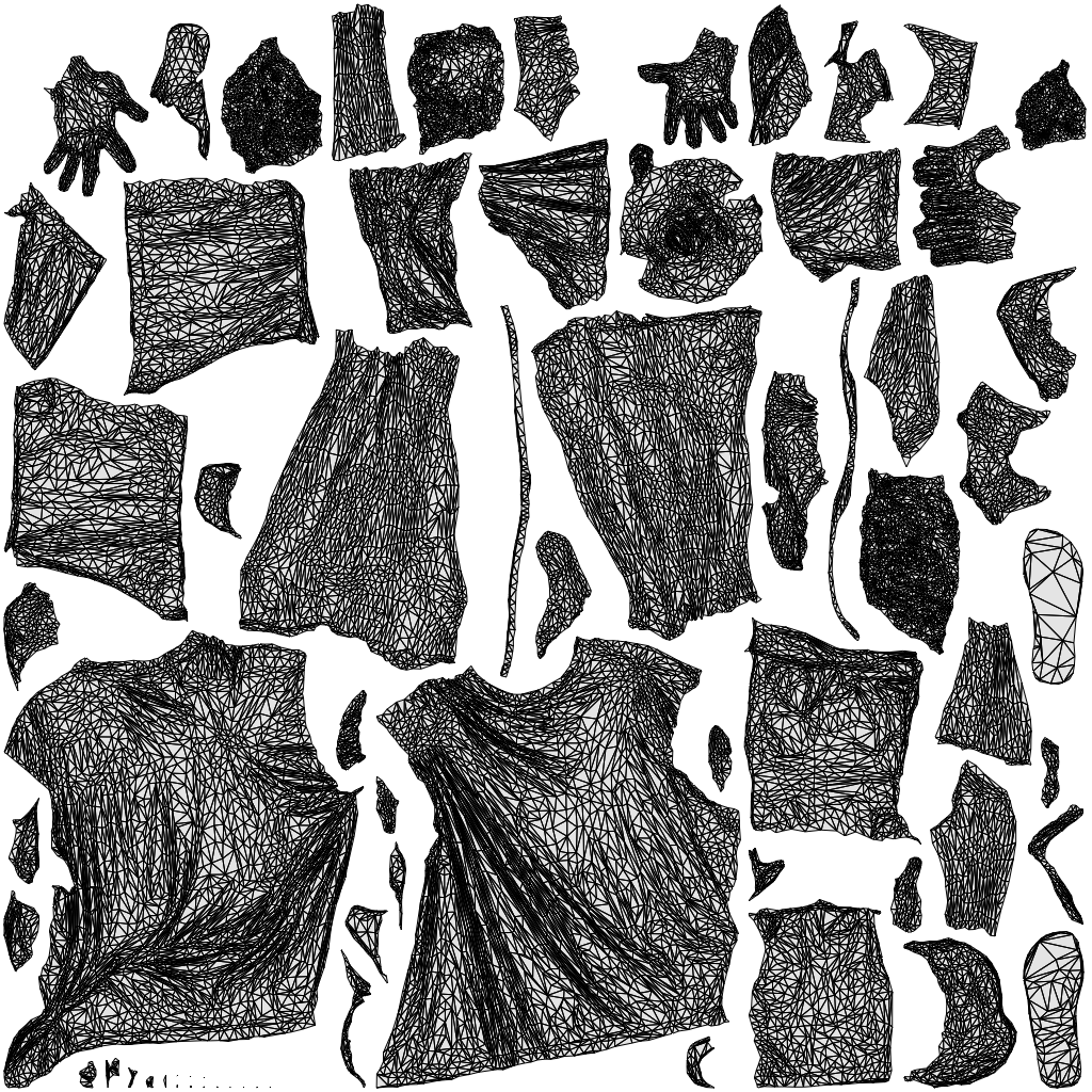 scanned 3D man casual walking, photogrammetry people for Enscape and V-Ray, wireframe top-down view