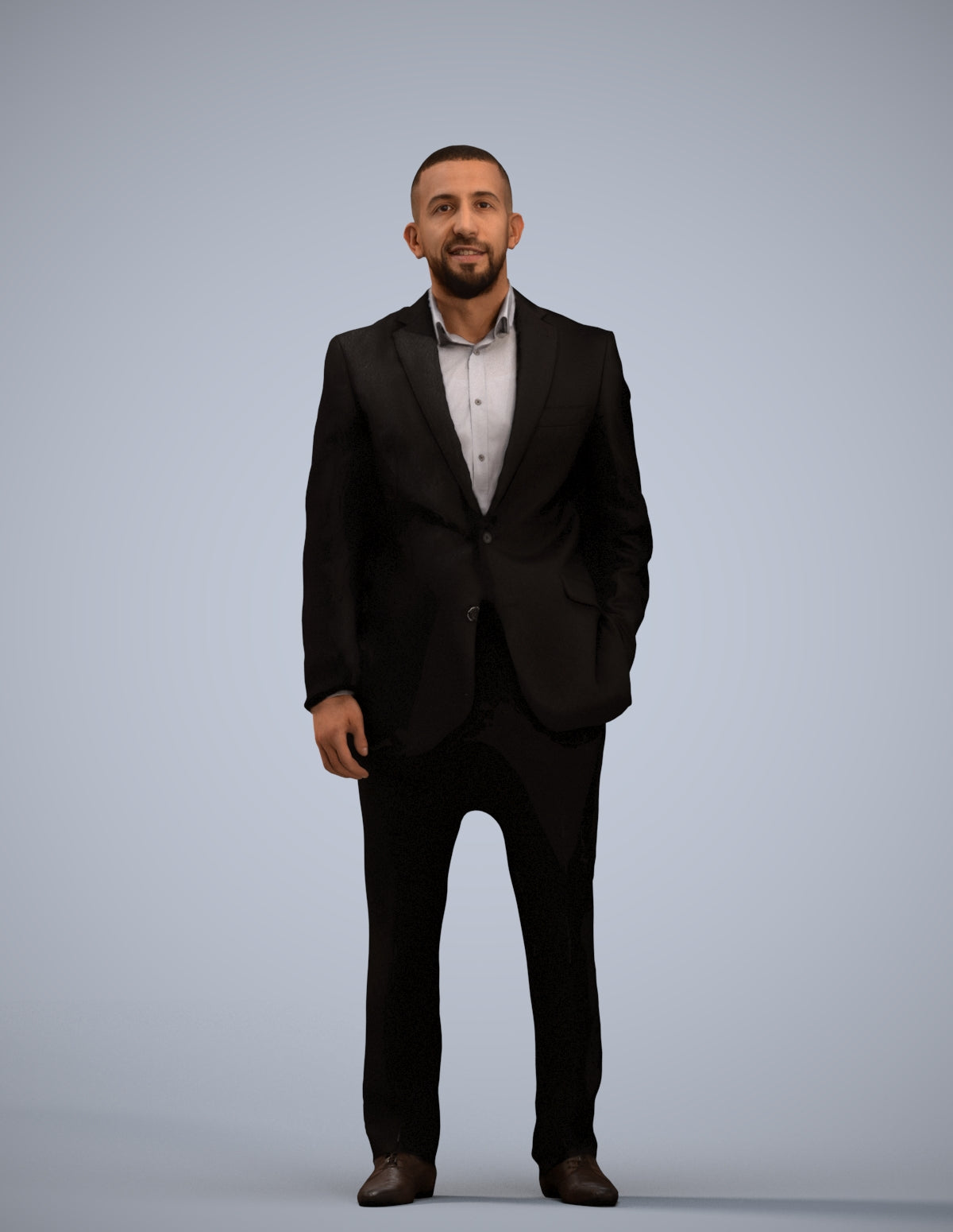 realistic 3D man business, scanned archviz people for Blender and 3ds Max