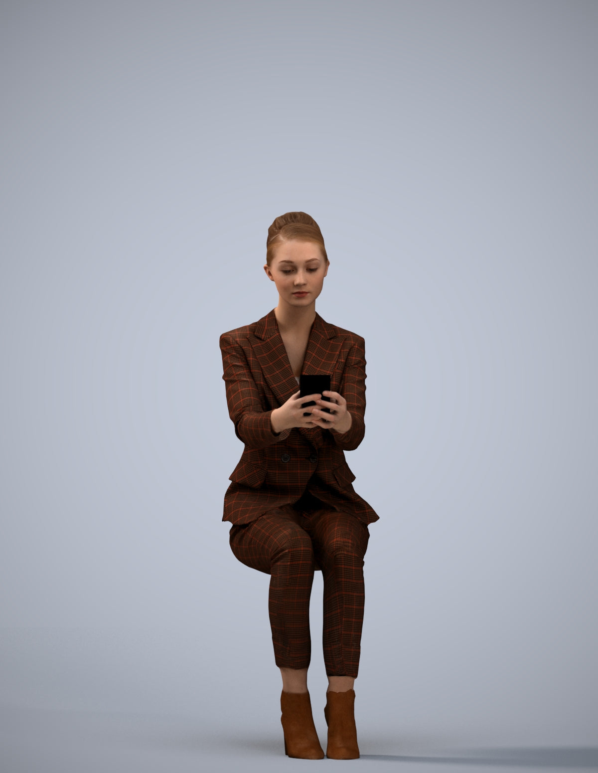 3D scanned woman business, photorealistic archviz people for Enscape and SketchUp