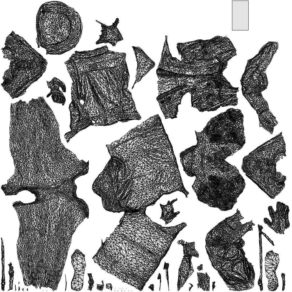 3D human model woman casual standing, photogrammetry scanned person for archviz, wireframe top-down view