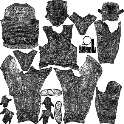 3D people model man business driving, scanned human for 3ds Max rendering, wireframe top-down view