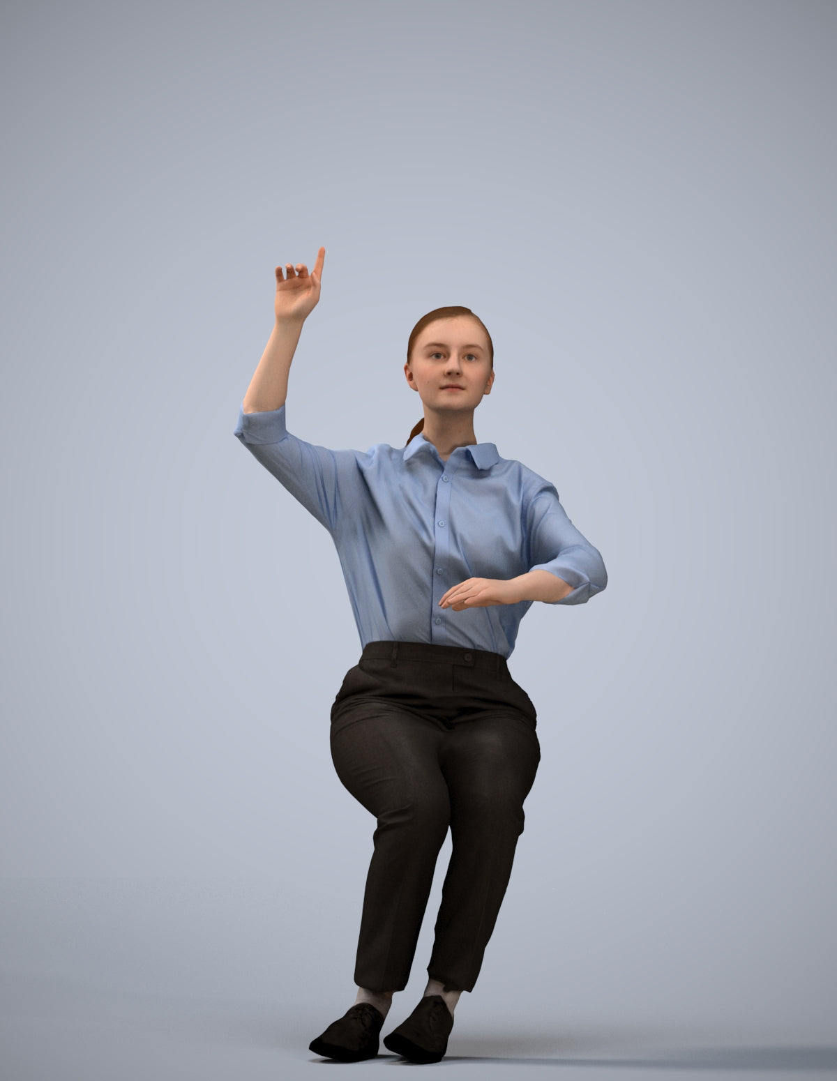 realistic 3D girl kids, scanned archviz people for Blender and 3ds Max