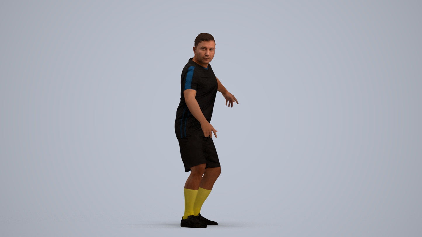 photogrammetry 3D man sport, realistic human model archviz FBX, standing pose render