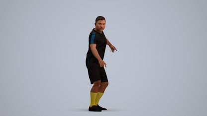 photogrammetry 3D man sport, realistic human model archviz FBX, standing pose render