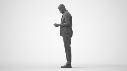 3D human model man casual standing, photogrammetry scanned person for archviz, square thumbnail