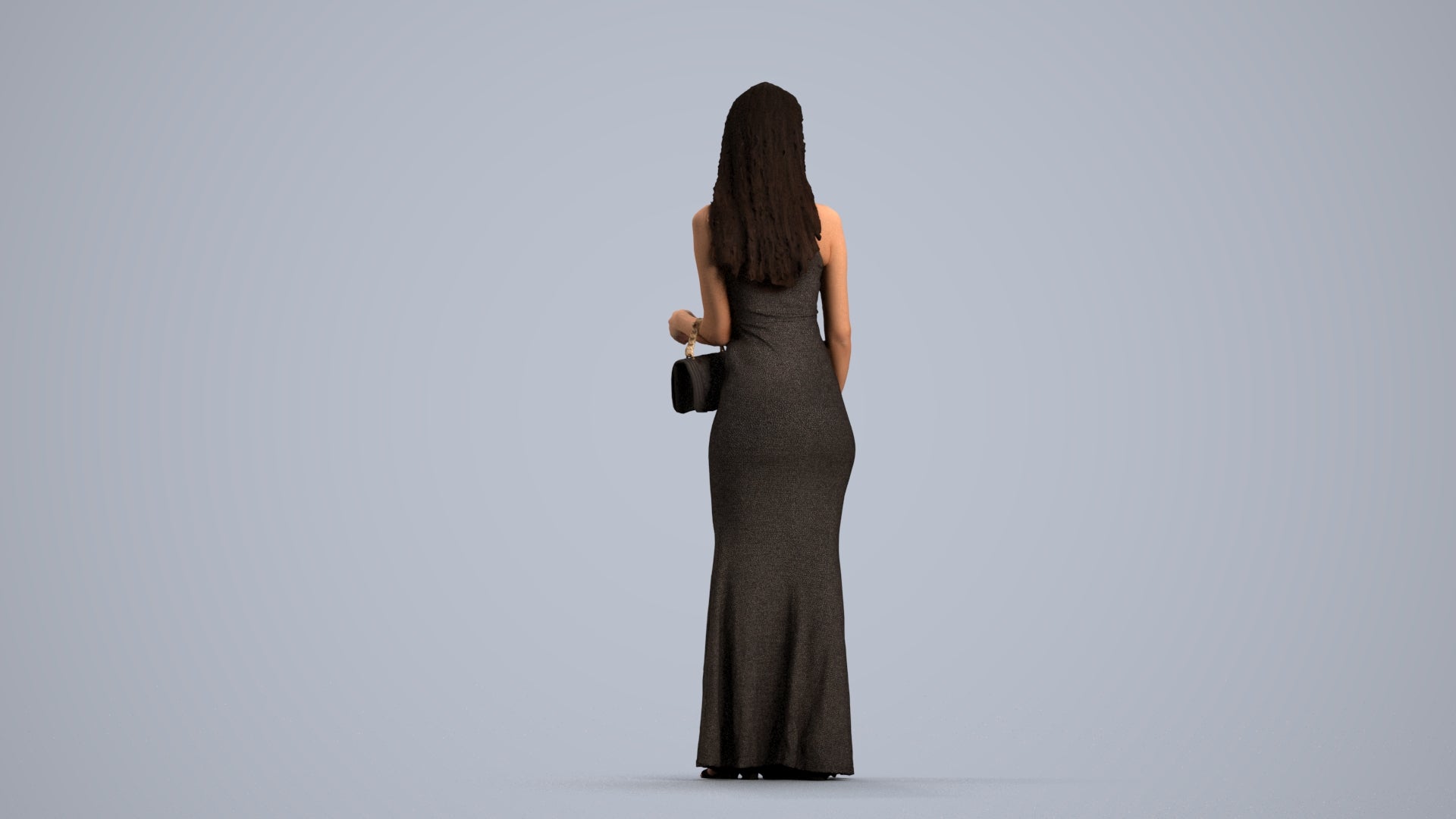 scanned 3D woman formal formalaffairs, photogrammetry people for Enscape and V-Ray, front view render