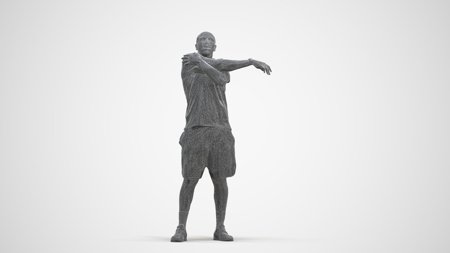 3D scanned man sport, photorealistic archviz people for Enscape and SketchUp, three-quarter front view render