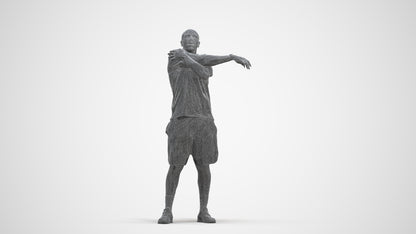3D scanned man sport, photorealistic archviz people for Enscape and SketchUp, three-quarter front view render