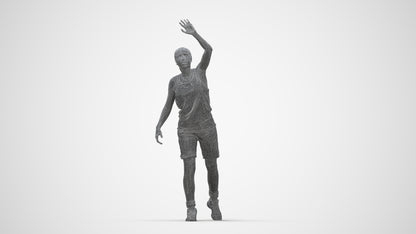 realistic 3D people woman sport, render-ready for V-Ray and Corona, FBX OBJ, wireframe back view