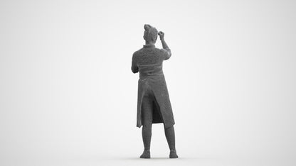 realistic 3D people woman hospitality, render-ready for V-Ray and Corona, FBX OBJ, wireframe front view