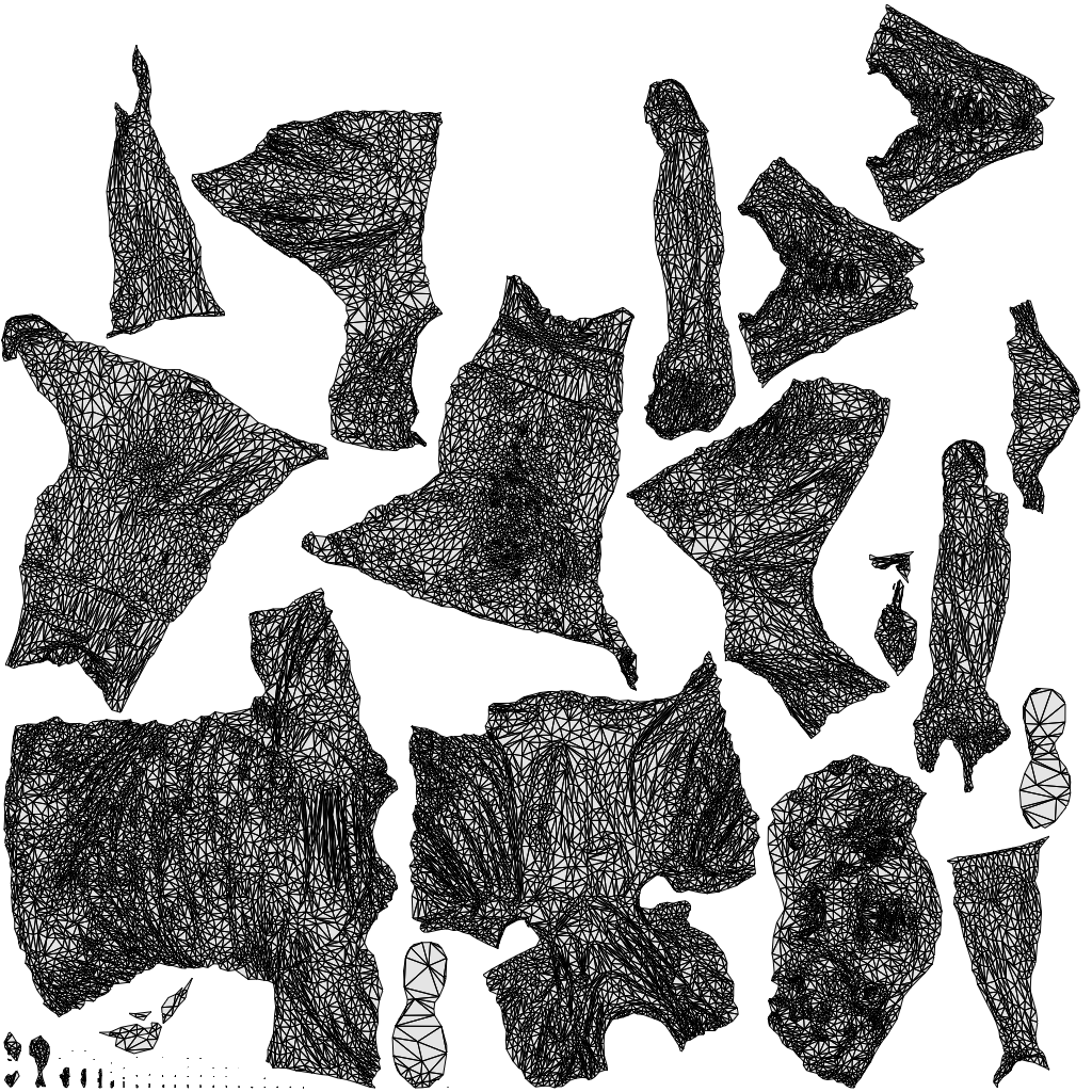 3D people model man sport, scanned human for 3ds Max rendering, wireframe top-down view