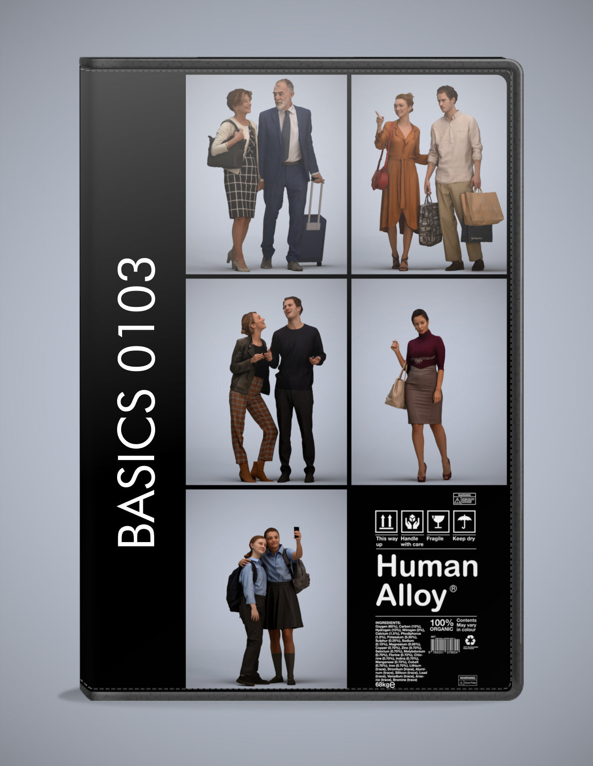 scanned 3D people shopping collection, 5 photogrammetry models for Enscape and V-Ray