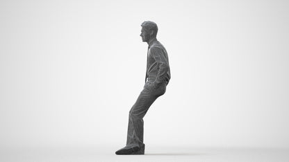 realistic 3D human man business, archviz people FBX OBJ for Blender, square thumbnail
