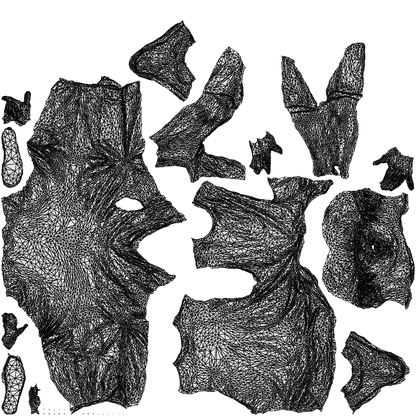 3D people model man casual sitting, scanned human for 3ds Max rendering, wireframe top-down view