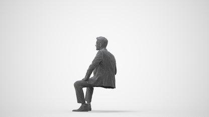 realistic 3D man business pool, scanned archviz people for Blender and 3ds Max, square thumbnail
