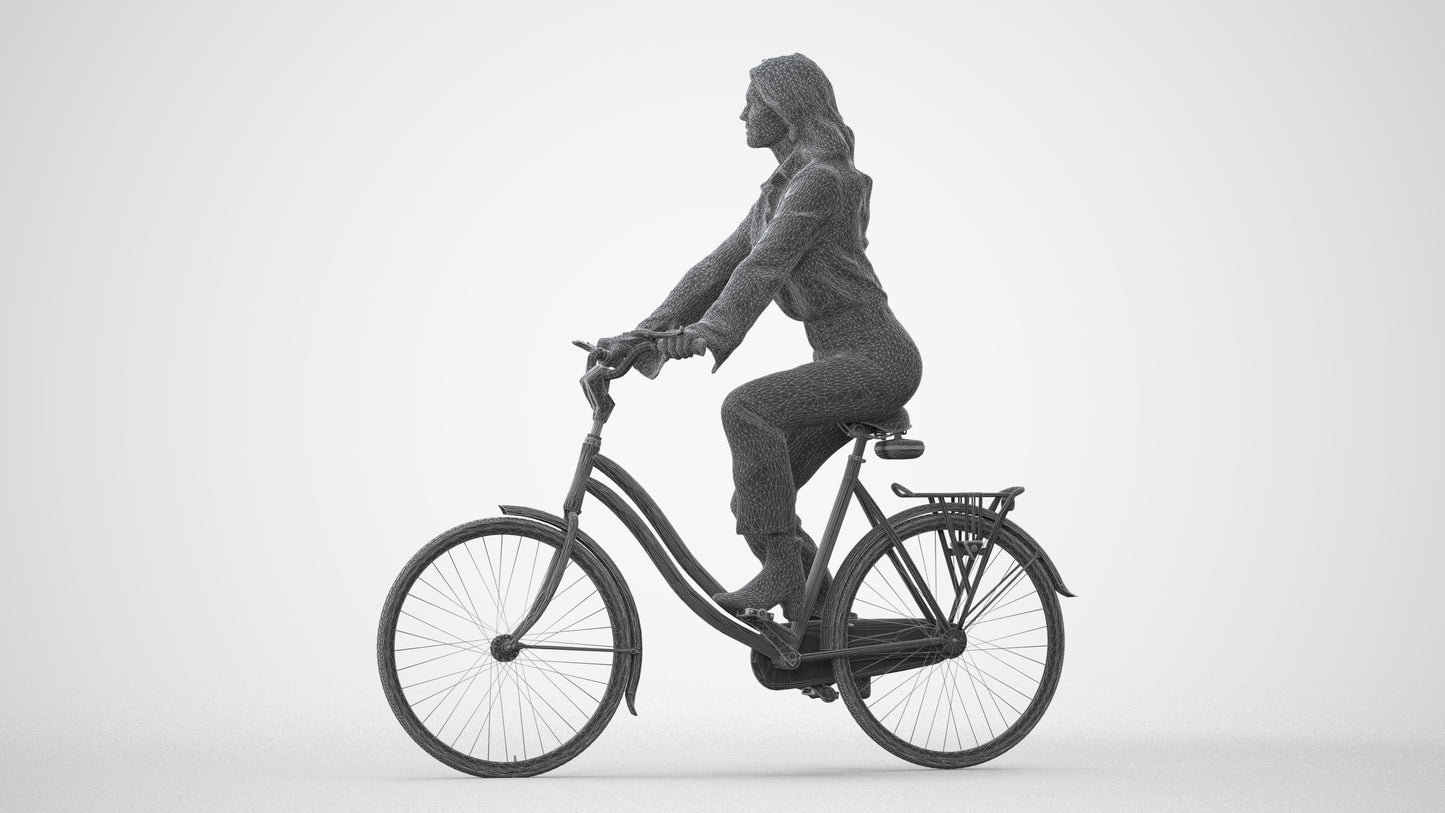 photogrammetry 3D woman business mix, realistic human model archviz FBX, square thumbnail