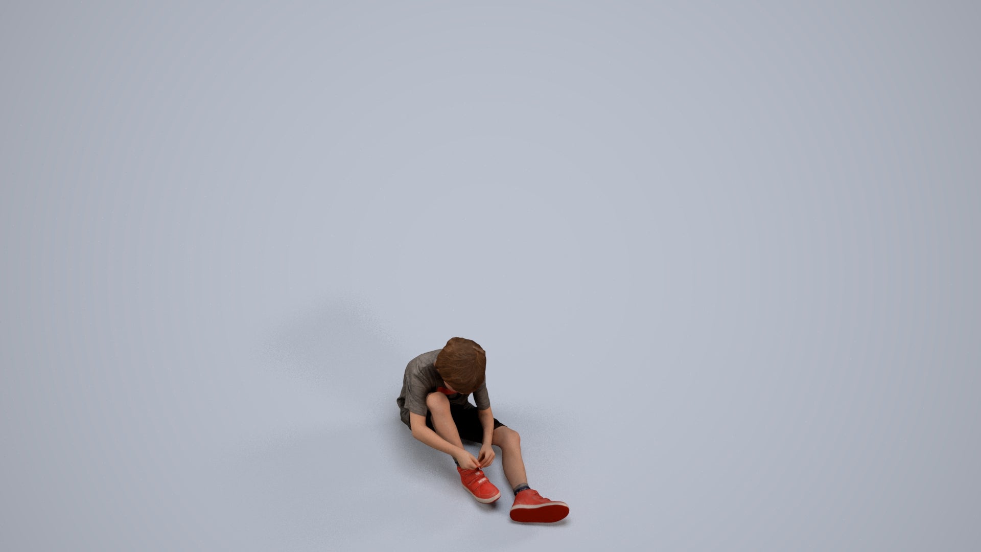 realistic 3D people boy casual kids, render-ready for V-Ray and Corona, FBX OBJ, back view render