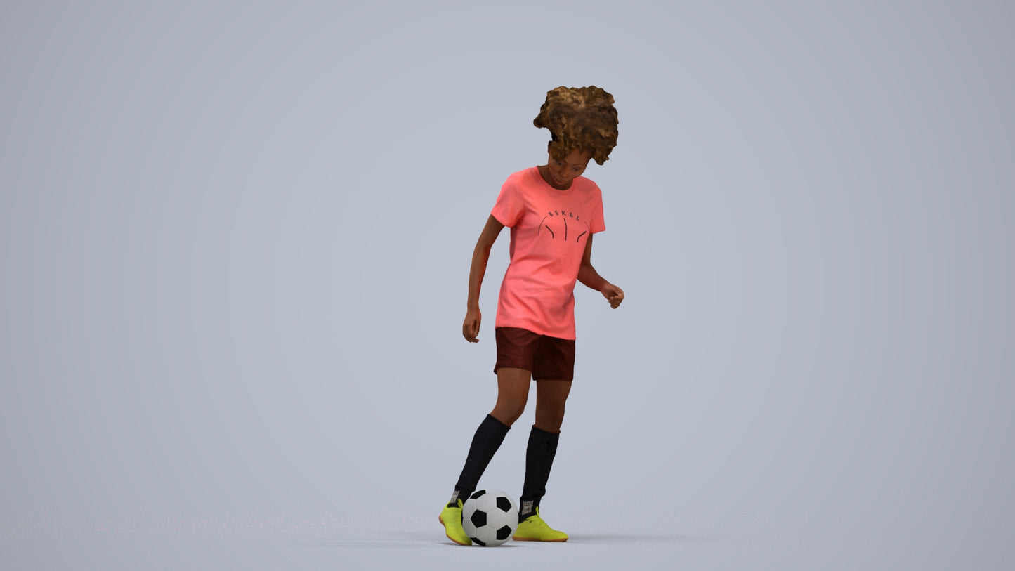 realistic 3D woman sport, scanned archviz people for Blender and 3ds Max, standing pose render