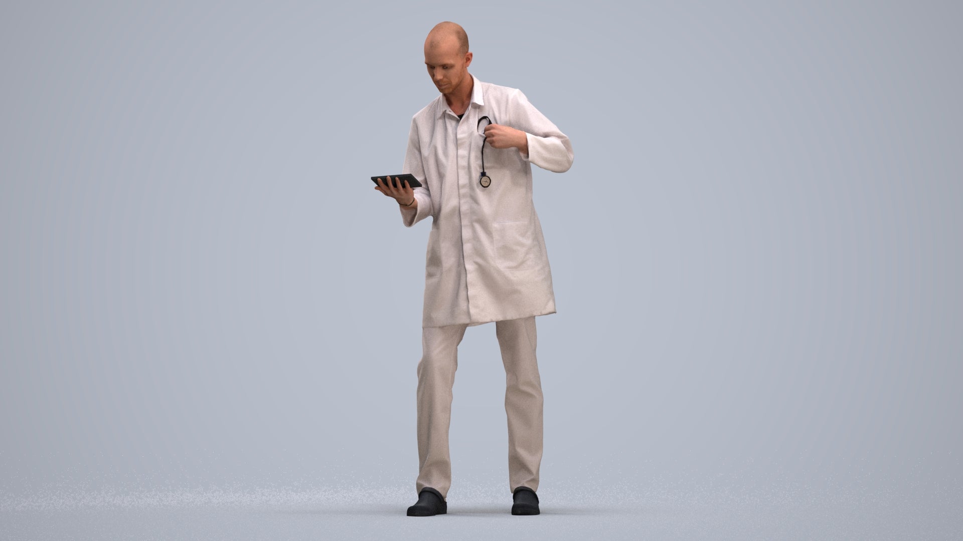 photogrammetry 3D man medical, realistic human model archviz FBX, standing pose render