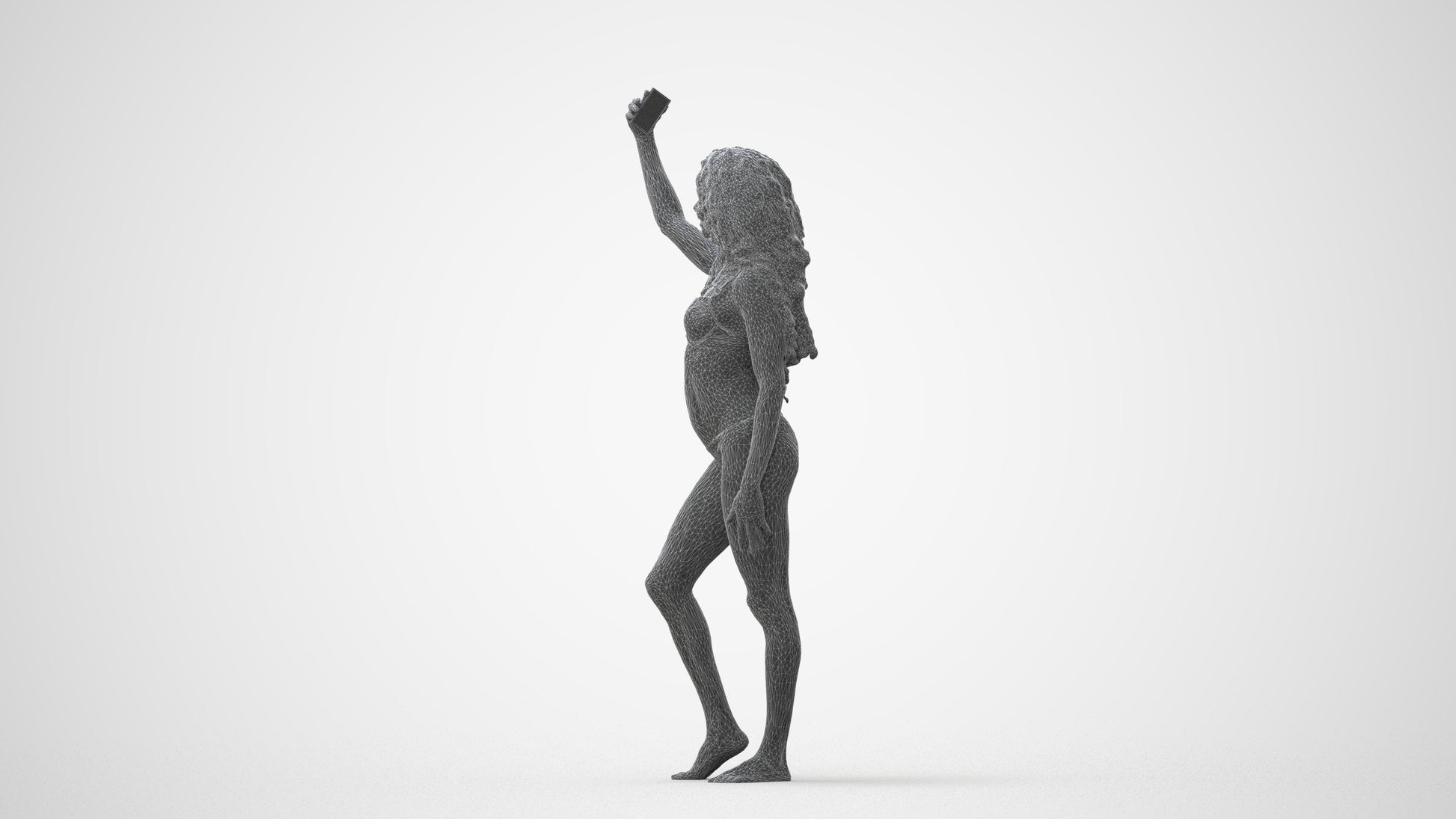 3D people model woman pool, scanned human for 3ds Max rendering, square thumbnail