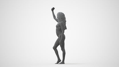 3D people model woman pool, scanned human for 3ds Max rendering, square thumbnail