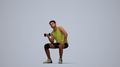 3D people model man sport, scanned human for 3ds Max rendering, top-down view render