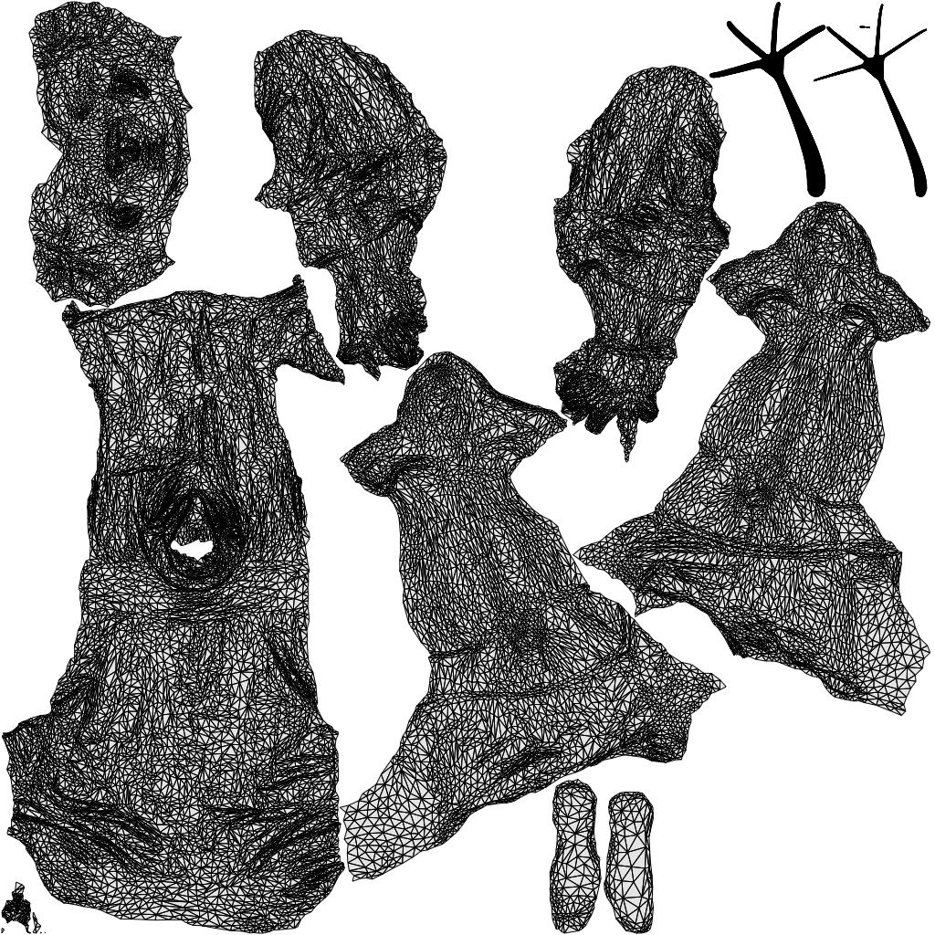3D people model man casual sitting, scanned human for 3ds Max rendering, wireframe top-down view